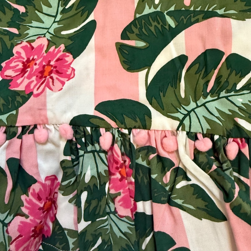 NWT Lovers & Friends Tropical Pink Stripe Palm Wrap Mini Alicia Skirt XS Retro - Picture 2 of 7